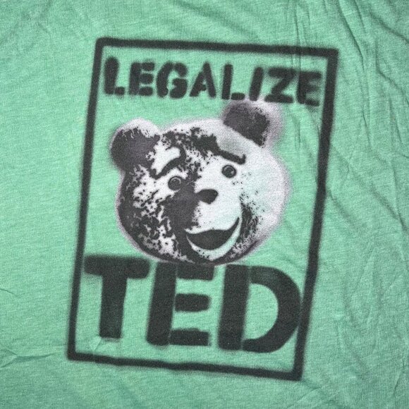 Ted 2 Legalize Ted Graphic T-Shirt Green Movie Tee Size 2XL - Picture 4 of 6